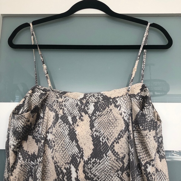 Snakeskin print satin sleeveless dress H&M - Picture 4 of 9